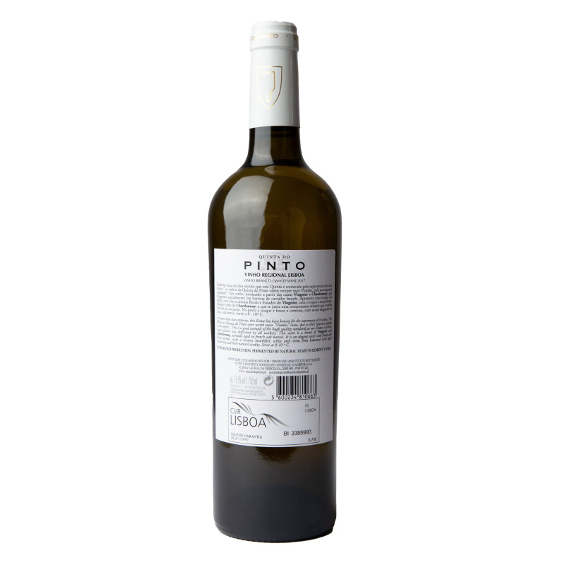 QUINTA DO PINTO VIOGNIER/CHARDONNAY 2022 750 ML | Quinta Do Pinto | Garrafeira Genuína - Genuinamente apaixonados pelo Vinho