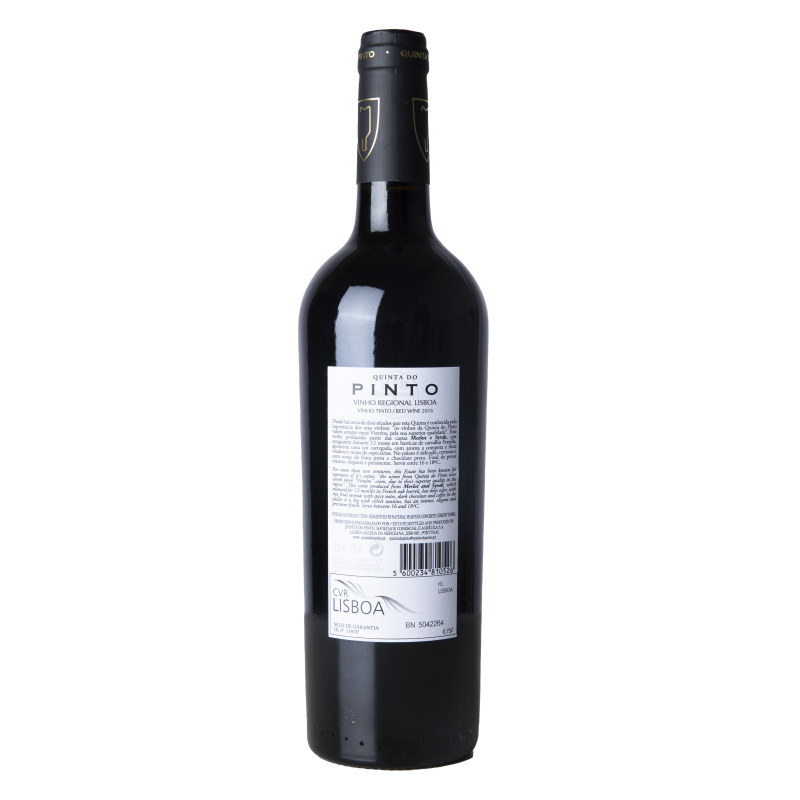 QUINTA DO PINTO MERLOT/SYRAH 2021 750 ML | Quinta Do Pinto | Garrafeira Genuína - Genuinamente apaixonados pelo Vinho