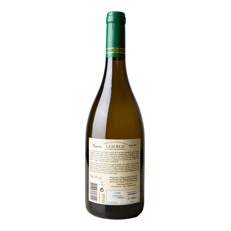 CEM REIS VIOGNIER 2023 750 ML | HERDADE DA MAROTEIRA | Garrafeira Genuína - Genuinamente apaixonados pelo Vinho