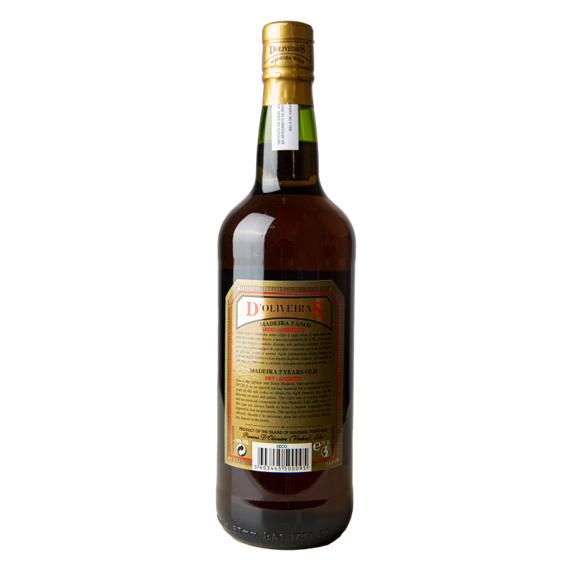 MADEIRA D'OLIVEIRA  5 ANO SECO 750 ML | D'Oliveiras | Garrafeira Genuína - Genuinamente apaixonados pelo Vinho