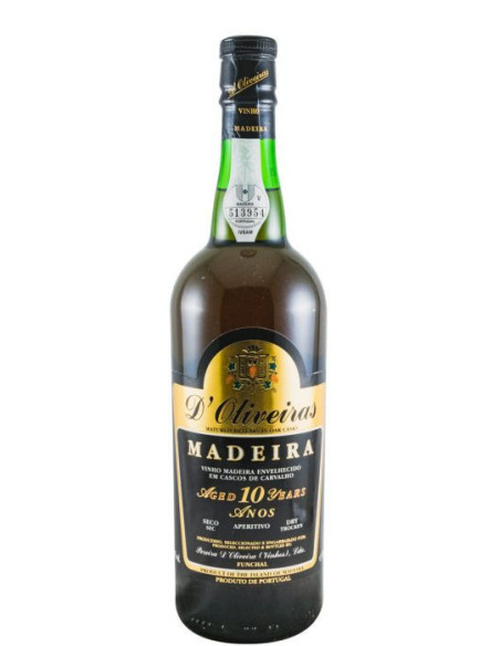 MADEIRA D'OLIVEIRAS SECO 10 ANOS 750 ML | D'Oliveiras | Garrafeira Genuína - Genuinamente apaixonados pelo Vinho