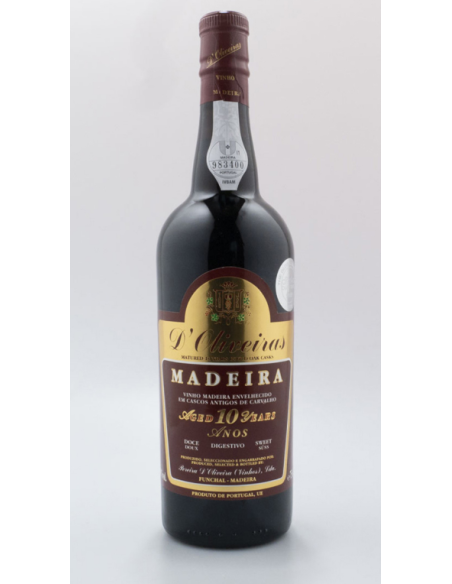 MADEIRA D'OLIVEIRAS 10 ANOS DOCE | D'Oliveiras | Garrafeira Genuína - Genuinamente apaixonados pelo Vinho