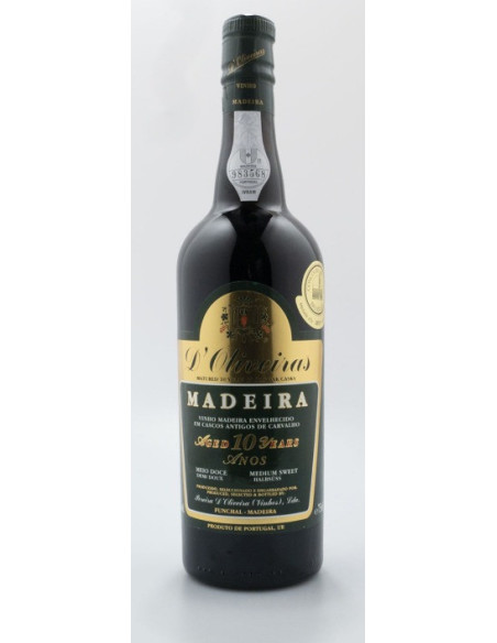 MADEIRA D'OLIVEIRAS 10 ANOS MEIO DOCE 750 ML | D'Oliveiras | Garrafeira Genuína - Genuinamente apaixonados pelo Vinho