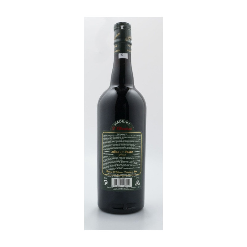 MADEIRA D'OLIVEIRAS 10 ANOS MEIO DOCE 750 ML | D'Oliveiras | Garrafeira Genuína - Genuinamente apaixonados pelo Vinho