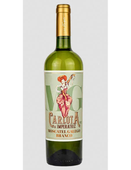 CARLOTA A IMPERATRIZ MOSCATEL GALEGO BRANCO 2023 750 ML | QUINTA VALE BENFEITO | Garrafeira Genuína - Genuinamente apaixonados pelo Vinho