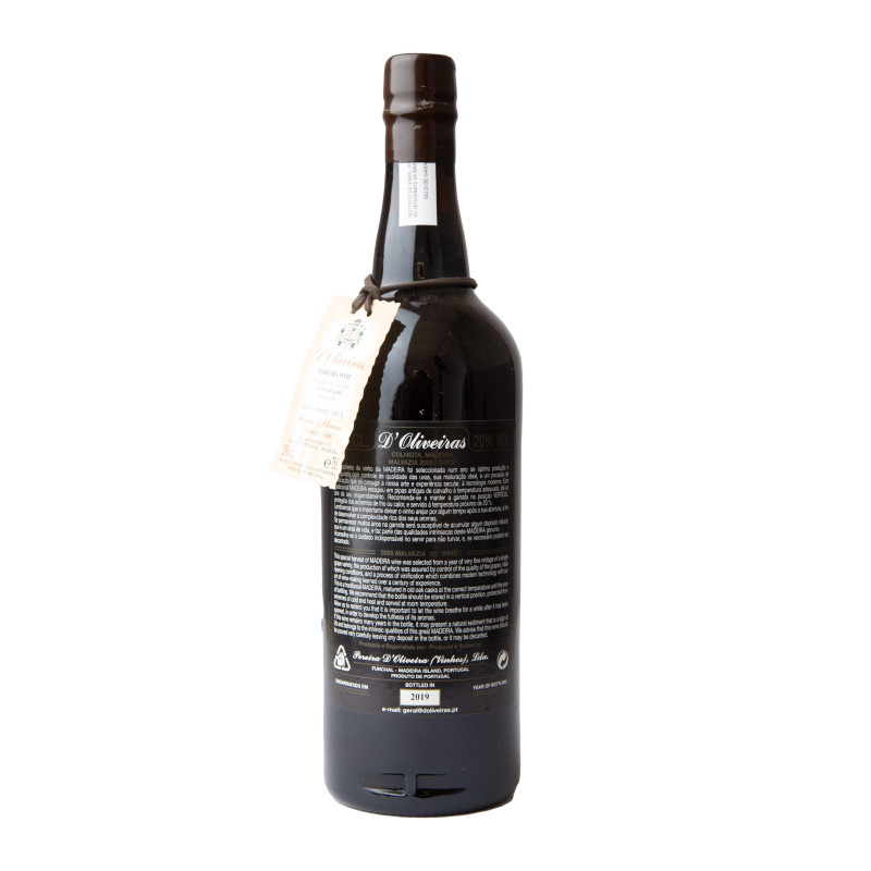 MADEIRA D'OLIVEIRA MALVAZIA COLHEITA 2005 750 ML | D'Oliveiras | Garrafeira Genuína - Genuinamente apaixonados pelo Vinho